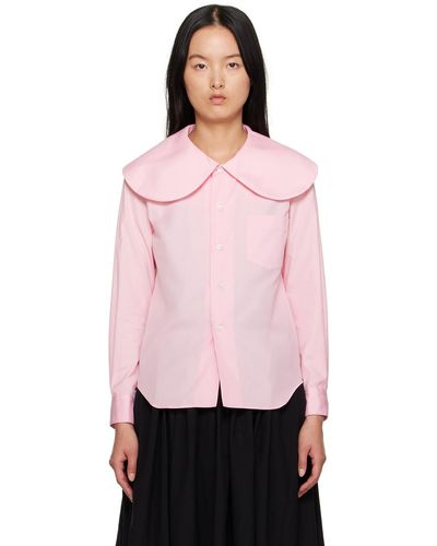 Comme des Garçons Chemise rose à col écolier