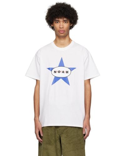 Noah ホワイト Star Tシャツ
