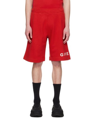 Givenchy Red Archetype Shorts