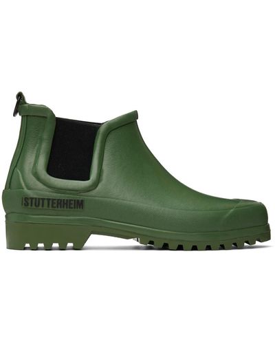 Stutterheim Novesta Edition Rainwalker Chelsea Boots - Green