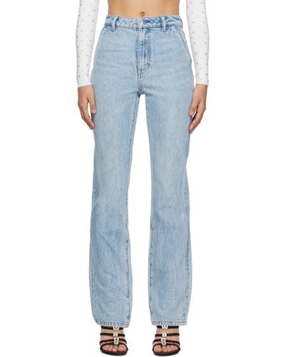 Alexander Wang Blue Fly High-rise Slimstacked Jeans