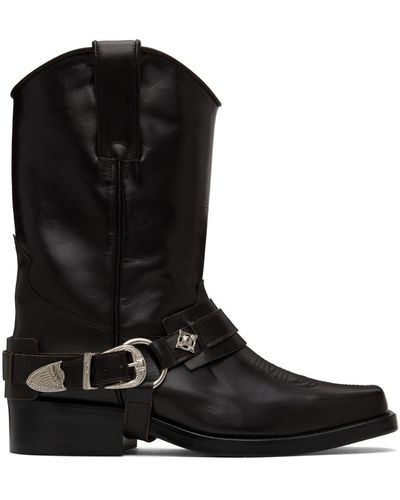 Toga Virilis Ssense Exclusive Western Boots - Black