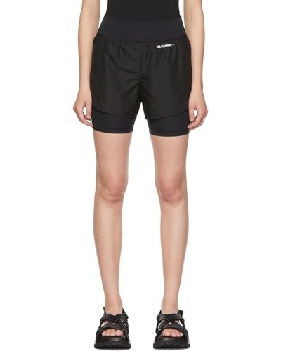 Jil Sander Black Nylon Sport Shorts