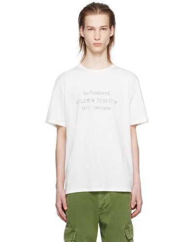 Saturdays NYC T-shirt 'nyc division' blanc