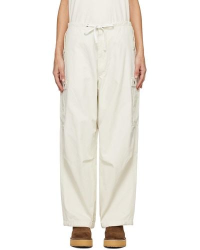 Rhude Off-white Parachute Trousers - Natural