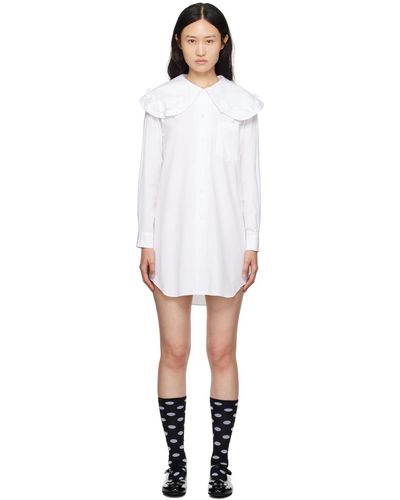 Comme des Garçons White Bow Minidress - Black