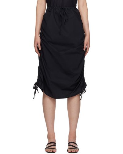 Baserange Pictorial Midi Skirt - Black