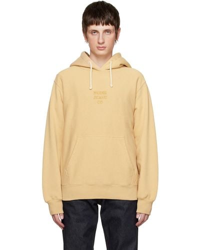 Nudie Jeans Beige Fredrik Hoodie - Natural