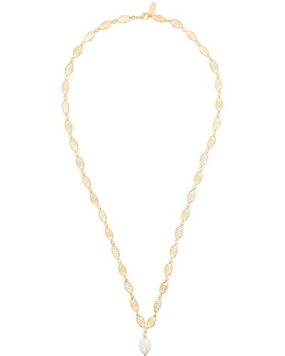 Chloé Brass Necklace - Orange