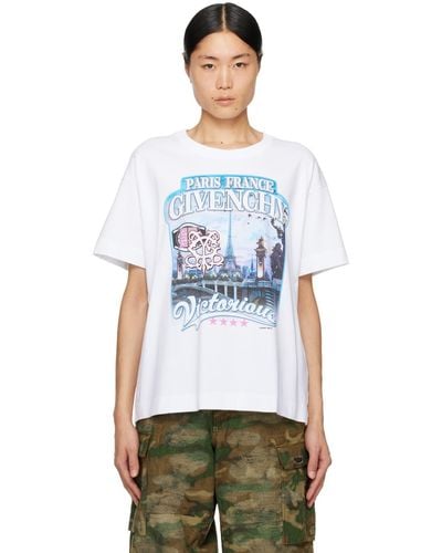 Givenchy ホワイト グラフィックtシャツ