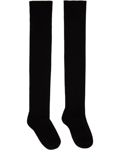 Rick Owens Black Semi-sheer Socks