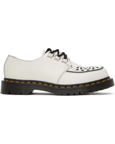 Dr. Martens Chaussures oxford ramsey blanches en cuir poli - Noir