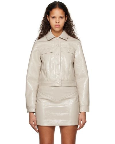 Proenza Schouler Beige White Label Cropped Jacket - Natural