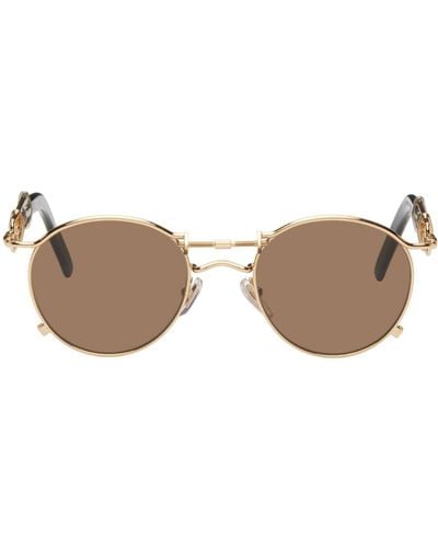 Jean Paul Gaultier Rose Gold 'the 56-0174' Sunglasses - Black