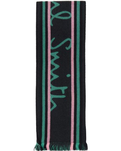 PS by Paul Smith Green 'ps' Team Scarf - Black