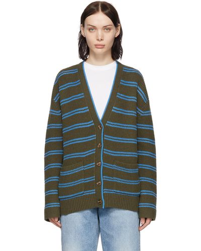 6397 Khaki Organic Cotton Cardigan - Multicolor