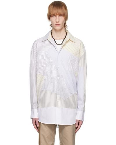 Feng Chen Wang Multi Stripe Shirt - White