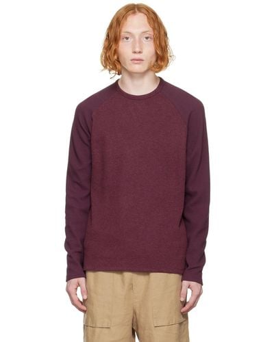 Vince Burgundy Raglan Sweater - Purple