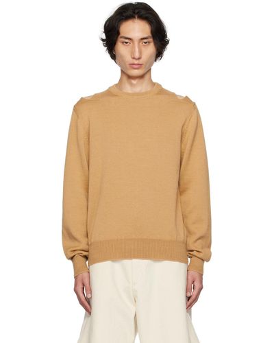 Jil Sander Beige Cutout Sweater - Multicolour