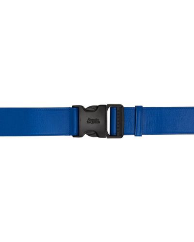 Alexander McQueen Blue Tuck Buckle Belt - Multicolor