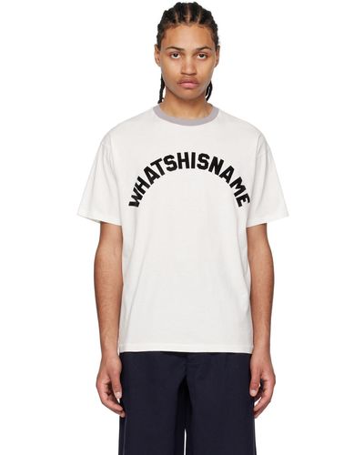 Bode T-shirt 'whatshisname' blanc - Noir