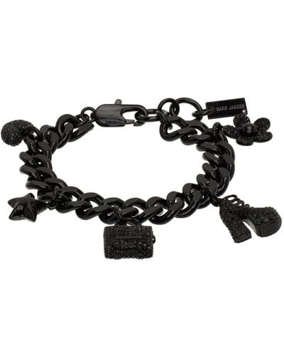 Marc Jacobs 'the Pave Mini Icon' Charm Bracelet - Black