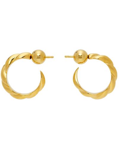 Sophie Buhai Boucles d'oreilles à anneau dorées - Multicolore
