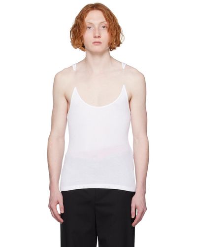 Y. Project Invisible Strap Tank Top - White
