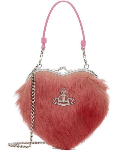 Vivienne Westwood Pink Belle Heart Frame Bag - Red