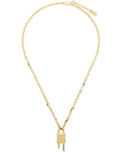 Givenchy Mini collier doré à pendentif de style cadenas - Multicolore