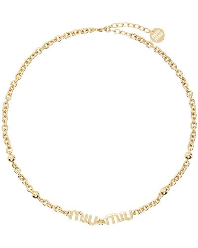 Miu Miu Cable Chain Necklace - Metallic