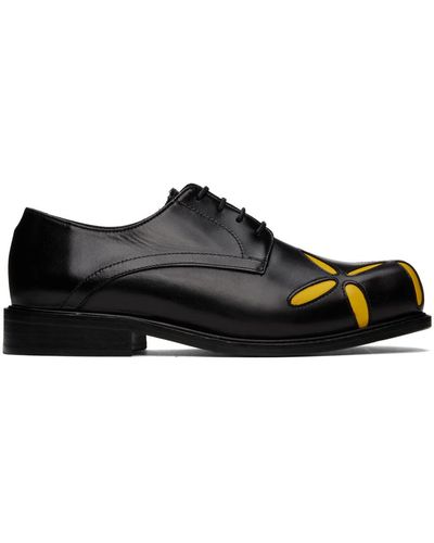 STEFAN COOKE Chaussures oxford noir et jaune exclusives à ssense