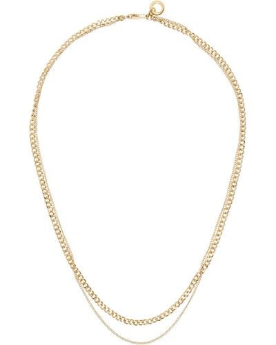 A.P.C. . Gold Minimal Necklace - Multicolour