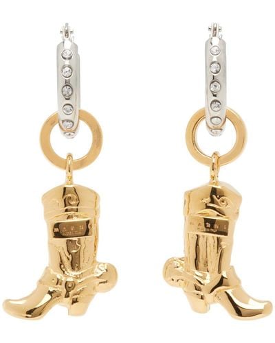 Marni Gold Charm Earrings - Metallic