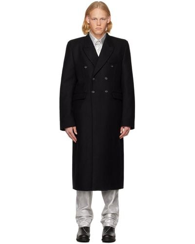 VTMNTS Double-breasted Coat - Black