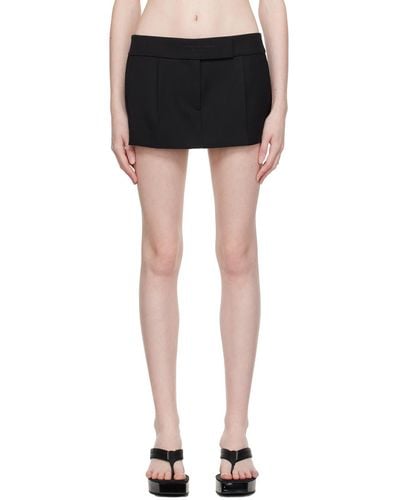 alexanderwang wool belted mini skirt BLACK - alexanderwang® CA