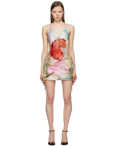 CHARLOTTE KNOWLES Ssense Exclusive Multicolour Harley Weir Edition Perse Dress - Red