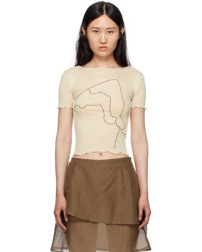 Baserange T-shirt aroostook blanc cassé - Multicolore