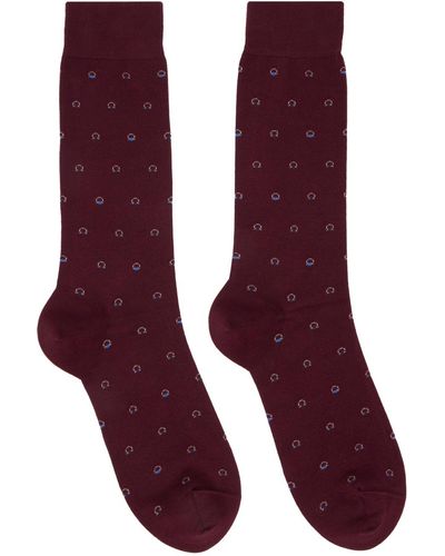Ferragamo Red Gancini Socks - Purple
