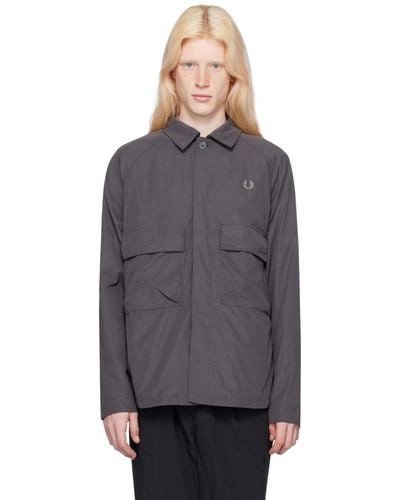 Fred Perry Grey Utility Jacket - Multicolour