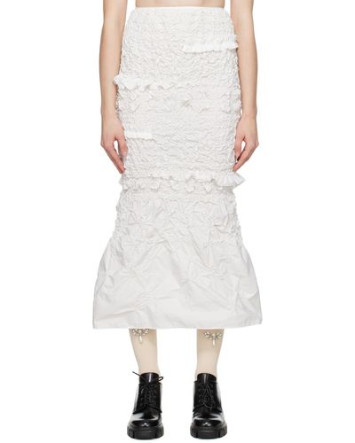 Cecilie Bahnsen Venus Midi Skirt - White