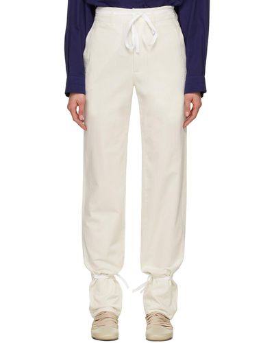 Lemaire Straight Trousers - White
