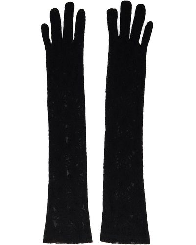 Anna Sui Gants noirs en dentelle