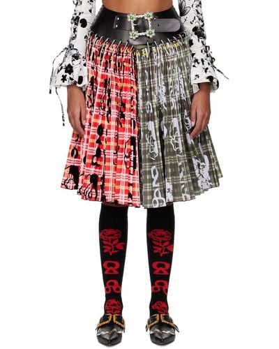 Chopova lowena MIDI SKIRT TARTAN スカート 半額セール レディース