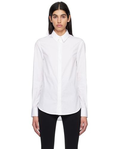 Wardrobe NYC ホワイト スプレッドカラー シャツ