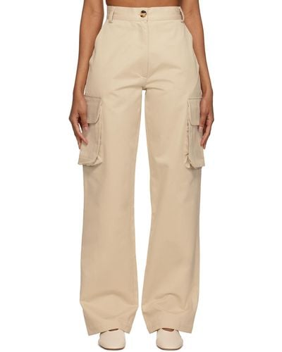 Elleme High-rise Trousers - Natural