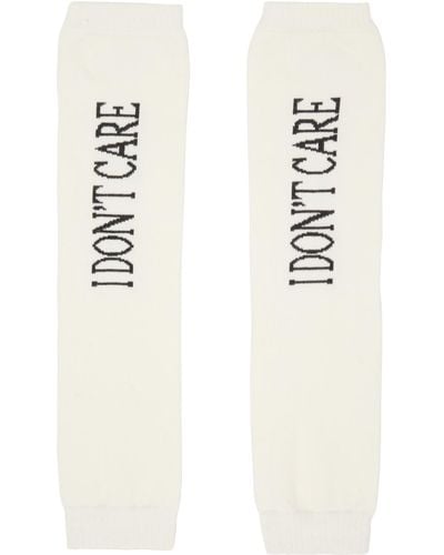 PRAYING Ssense Exclusive Off- 'i Don't Care' Leg Warmers - White
