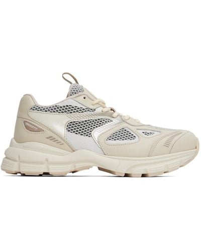 Axel Arigato Marathon Runner Leather And Mesh Trainers - Natural