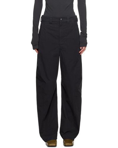 Lemaire Green Twisted Trousers - Black