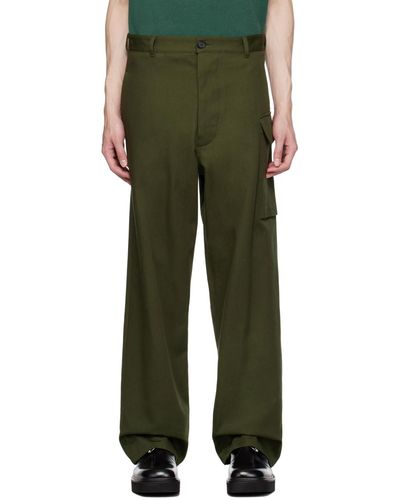Marni Green Button-fly Trousers